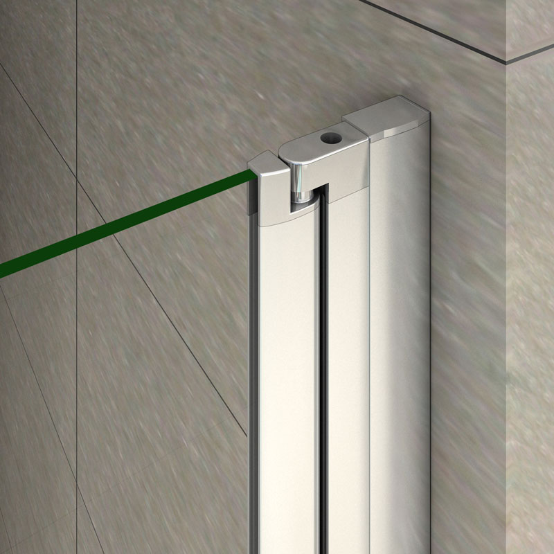 Duschkabine Drehtür Glas Höhe: 195cm