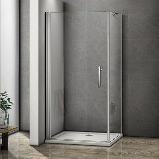 Duschkabine Drehtür Glas Höhe: 195cm