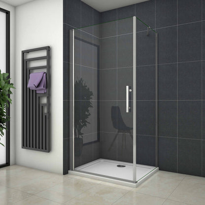 Duschkabine Drehtür Glas Höhe: 185cm