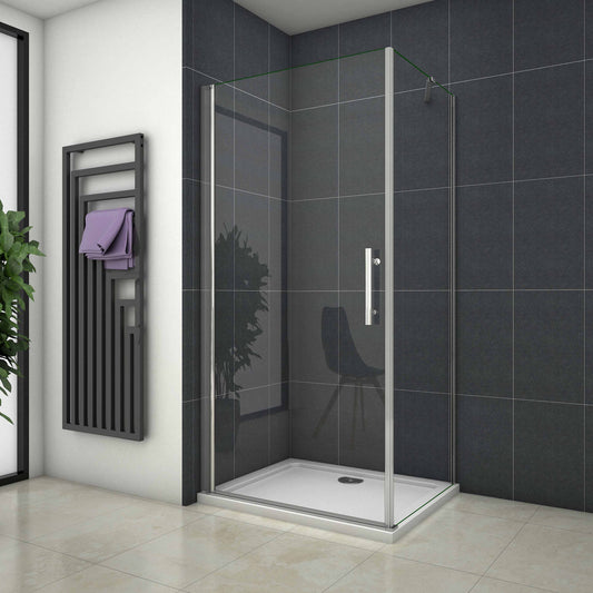Duschkabine Drehtür Glas Höhe: 185cm