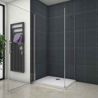 Duschkabine Drehtür Glas Höhe: 185cm