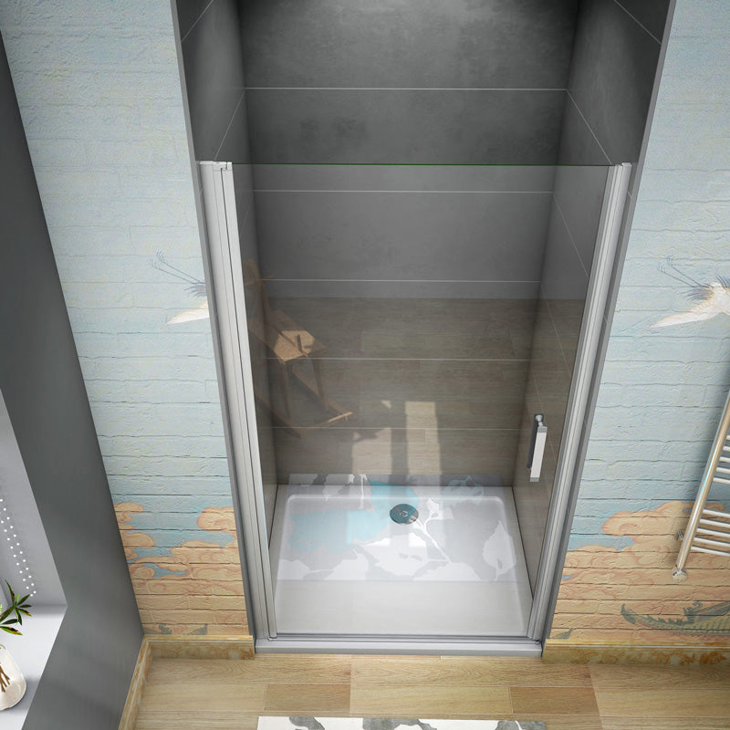 Drehtür Dusche Nische 90 x 185 cm Duschtür ESG Glas