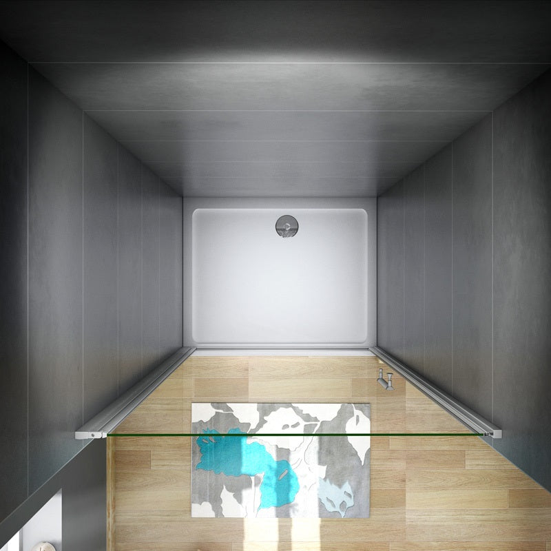 Drehtür Dusche Nische 90 x 185 cm Duschtür ESG Glas