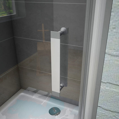 Drehtür Dusche Nische 90 x 185 cm Duschtür ESG Glas