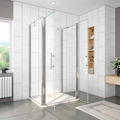 Duschkabine Falttür Drehfalttür Glas
