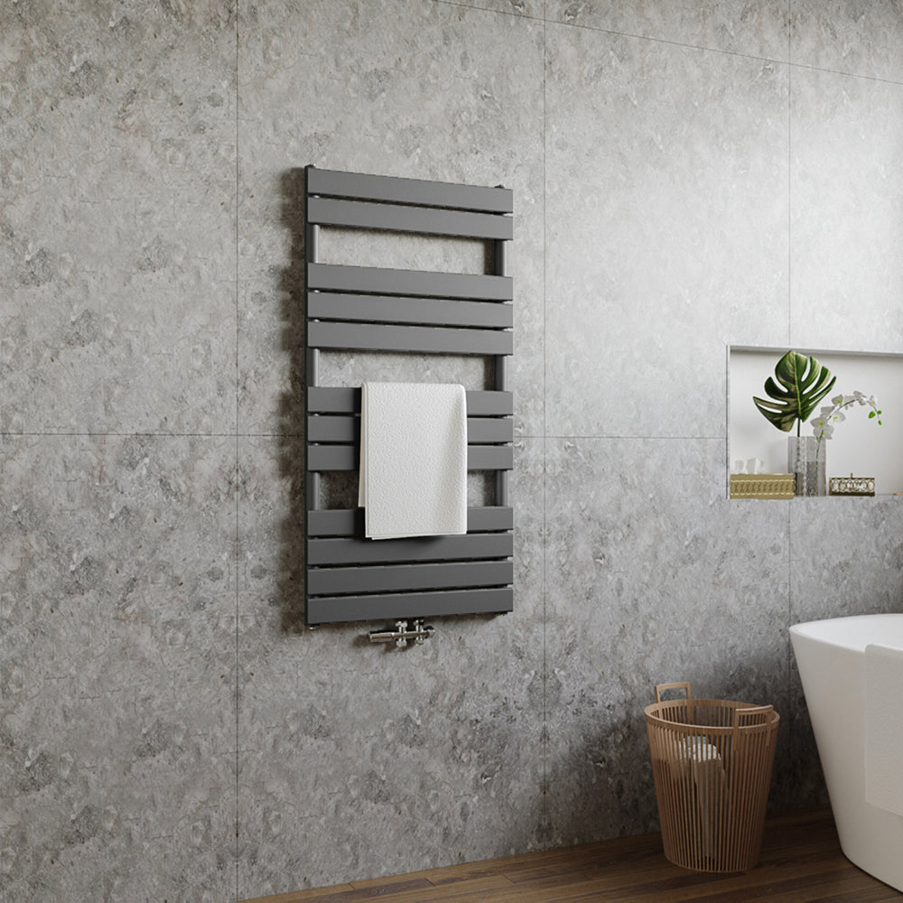 Paneelheizkörper Badheizkörper Handtuchtrockner Mittelanschluss Weiß/Anthrazit