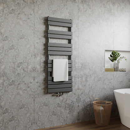 Paneelheizkörper Badheizkörper Handtuchtrockner Mittelanschluss Weiß/Anthrazit