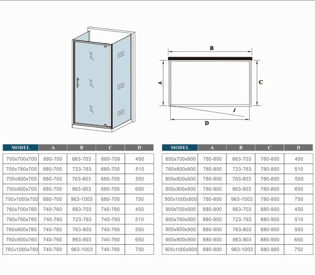Duschkabine Falttür Drehfalttür Glas