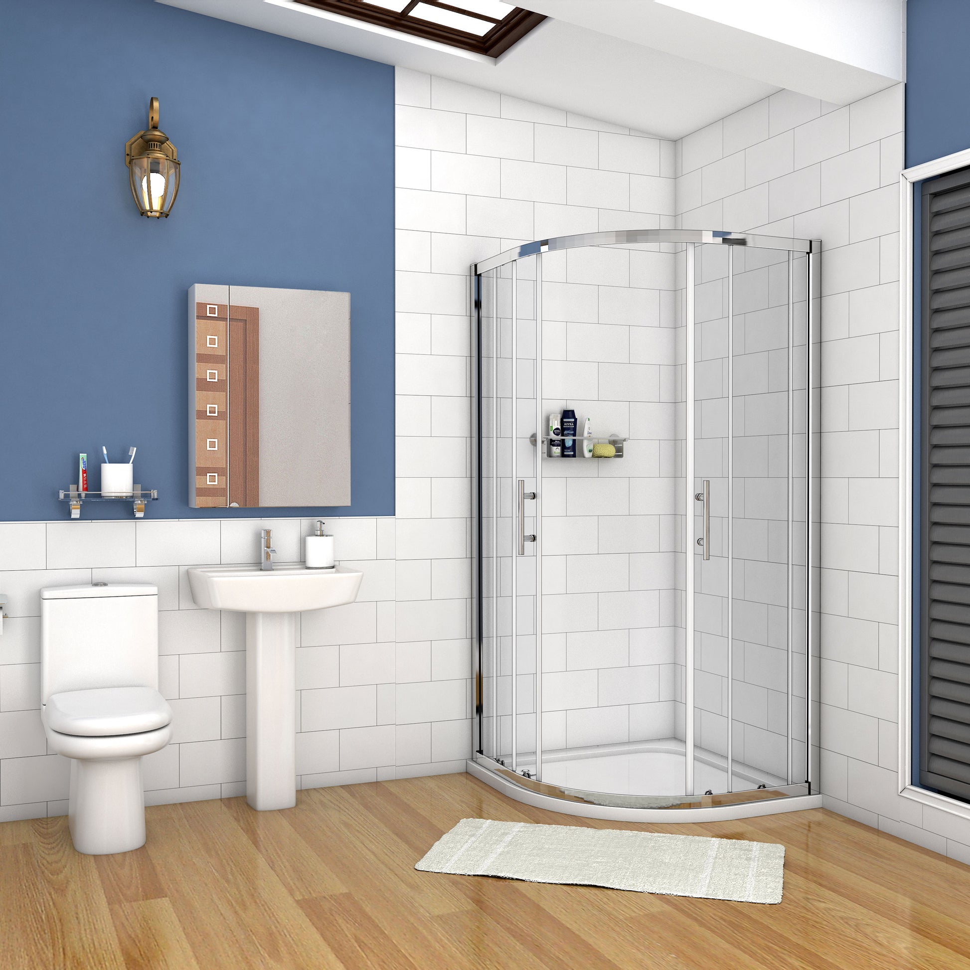 Duschkabine Falttür Drehfalttür Glas