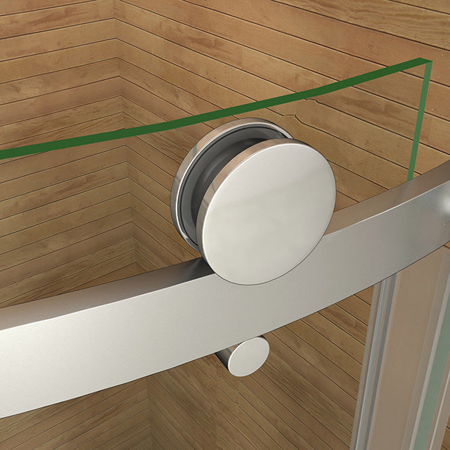 Duschkabine Viertelkreis rund Glas Höhe: 195cm