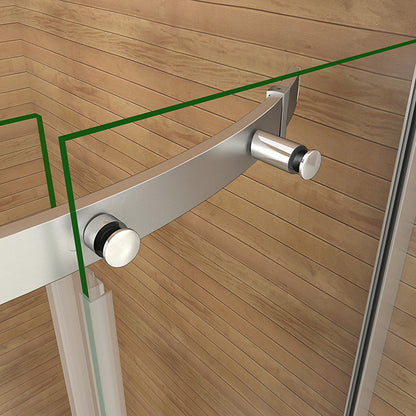 Duschkabine Viertelkreis rund Glas Höhe: 195cm