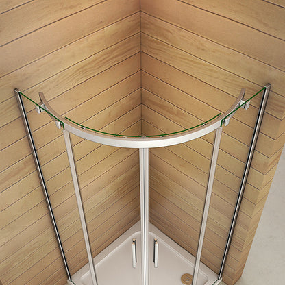 Duschkabine Viertelkreis rund Glas Höhe: 195cm