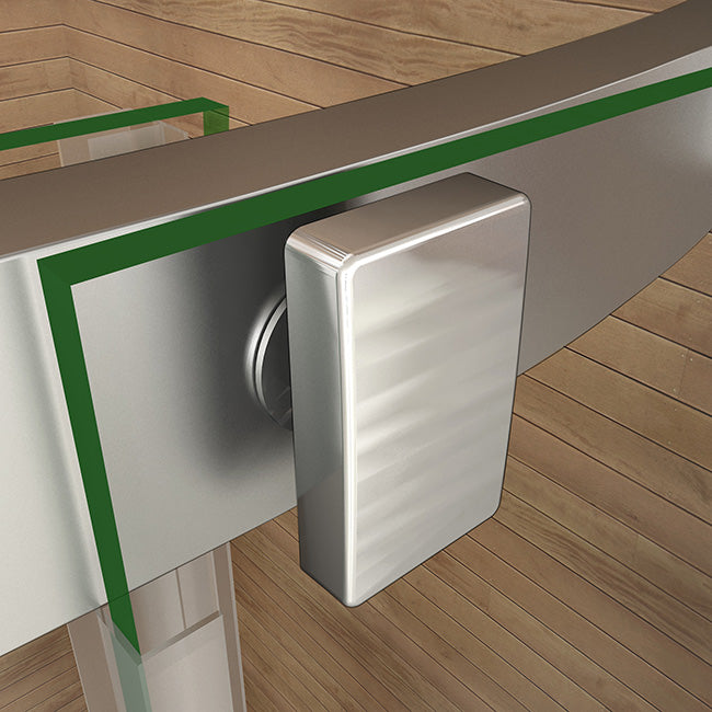 Duschkabine Viertelkreis rund Glas Höhe: 195cm