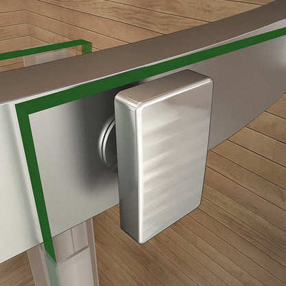 Duschkabine Viertelkreis rund Glas Höhe: 195cm