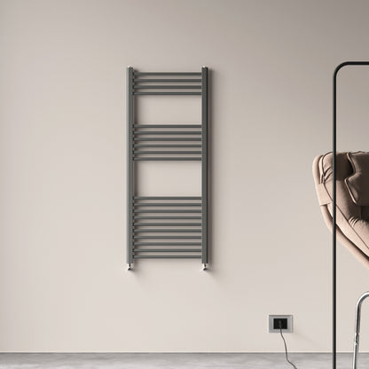 Badheizkörper Seitenanschluss Heizkörper Handtuchtrockner Weiß/Anthrazit Gerade