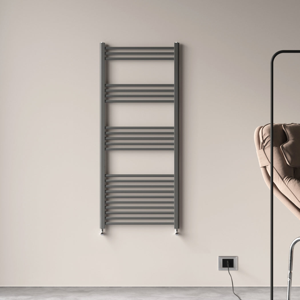 Badheizkörper Seitenanschluss Heizkörper Handtuchtrockner Weiß/Anthrazit Gerade