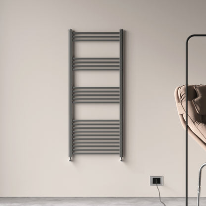 Badheizkörper Seitenanschluss Heizkörper Handtuchtrockner Weiß/Anthrazit Gerade