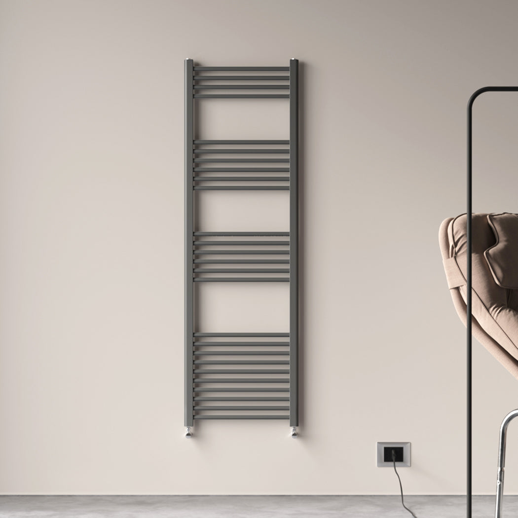 Badheizkörper Seitenanschluss Heizkörper Handtuchtrockner Weiß/Anthrazit Gerade