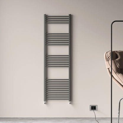 Badheizkörper Seitenanschluss Heizkörper Handtuchtrockner Weiß/Anthrazit Gerade
