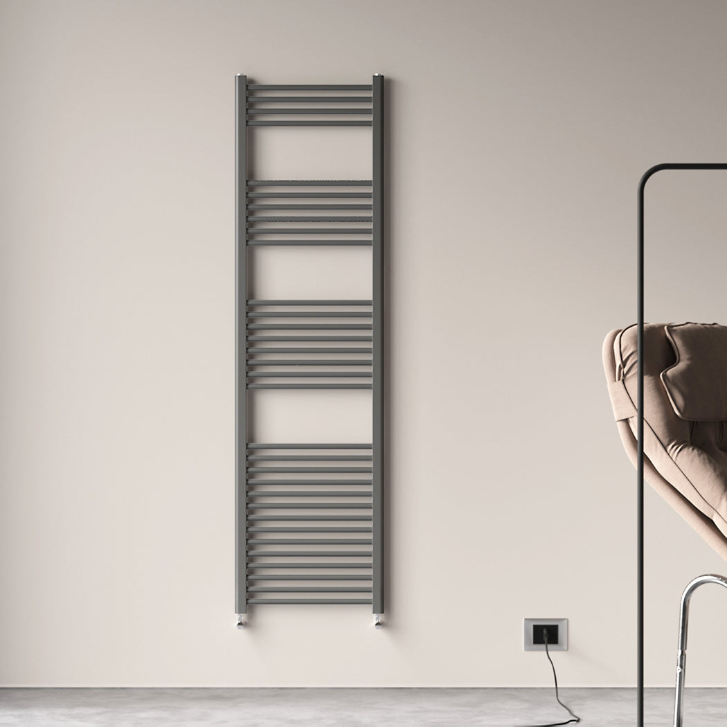 Badheizkörper Seitenanschluss Heizkörper Handtuchtrockner Weiß/Anthrazit Gerade