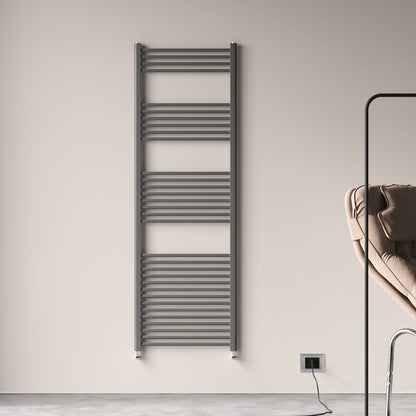 Badheizkörper Seitenanschluss Heizkörper Handtuchtrockner Weiß/Anthrazit Gerade