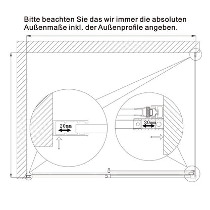 Duschkabine Schiebetür Glas