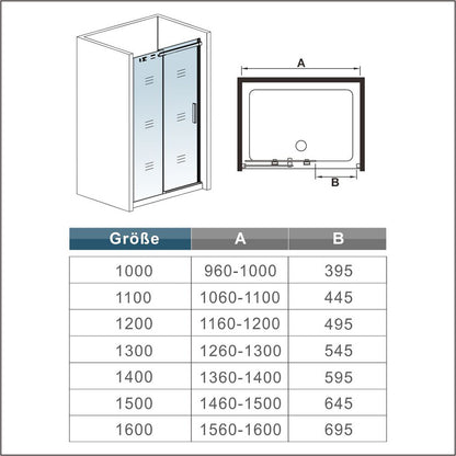 Duschkabine Falttür Drehfalttür Glas