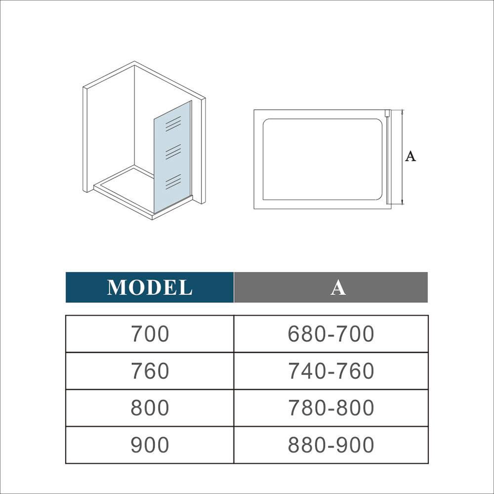 Duschkabine Glas Höhe: 185cm
