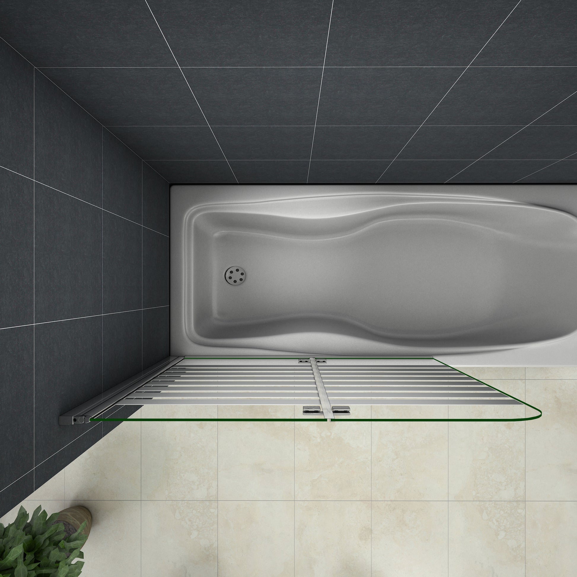 Duschkabine Falttür Drehfalttür Glas