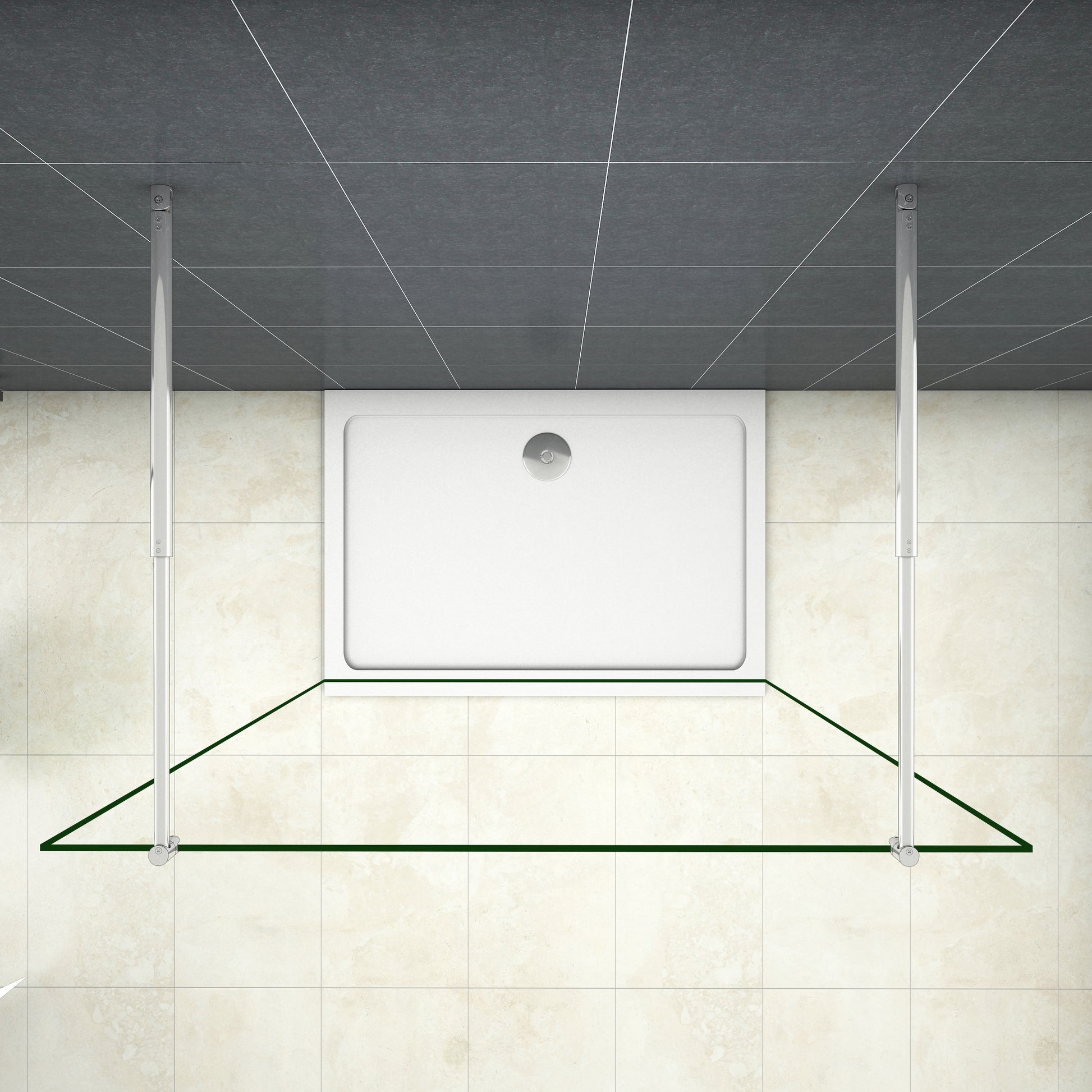 Duschkabine Falttür Drehfalttür Glas