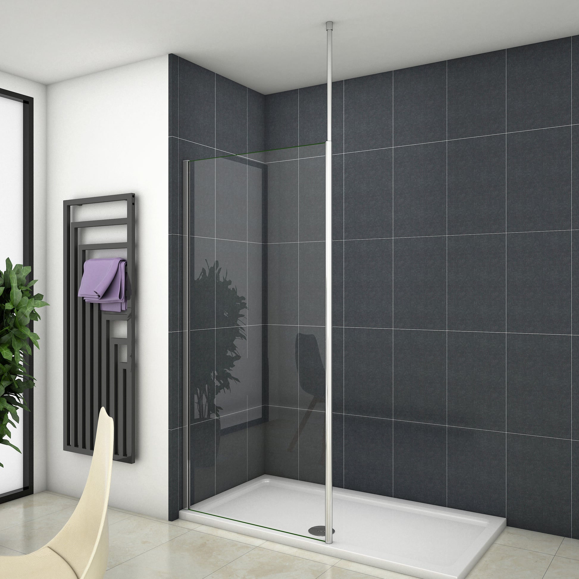 Duschkabine Falttür Drehfalttür Glas