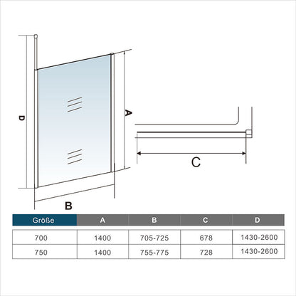Duschkabine Falttür Drehfalttür Glas