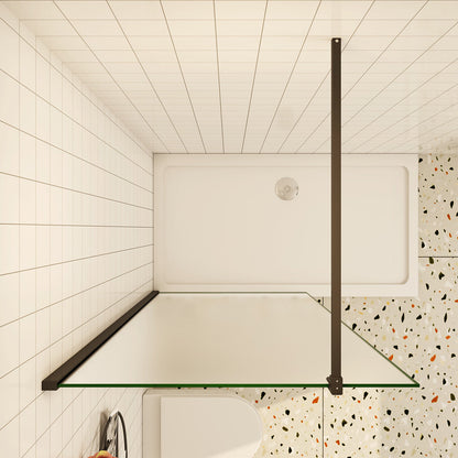 Walk In Dusche Duschwand 120x200 cm Duschabtrennung 10mm Glas+Splitterschutzfolie