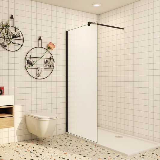 Walk In Dusche Duschwand 140x200 cm Duschabtrennung 10mm Glas mit Splitterschutzfolie