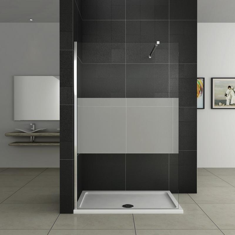 Duschkabine Duschwand Walk in dusche Glas Höhe: 200cm