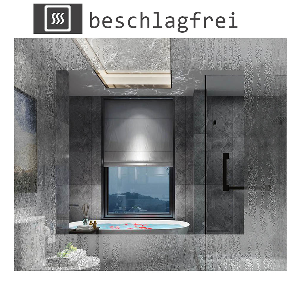 LED Badspiegel 50×70 cm 60×80 cm Wandspiegel mit Beleuchtung Touch Kaltweiß