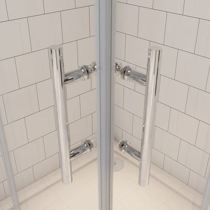 Duschkabine Eckeinstieg 80x80 Schiebetür Eckdusche Dusche Glas H.185 cm