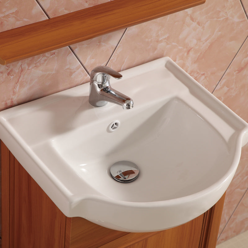 50*70 cm Spiegel mit Ablage Teakholz