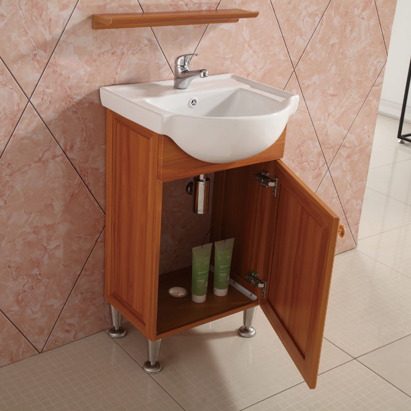 50*70 cm Spiegel mit Ablage Teakholz