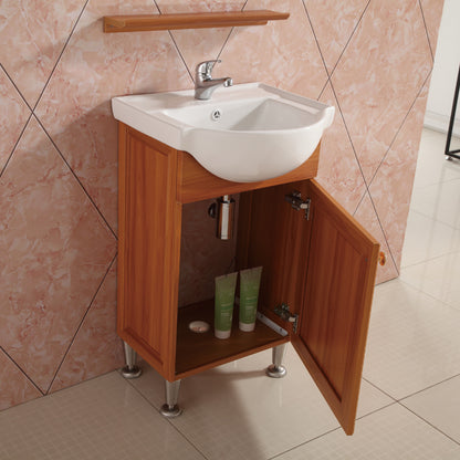 50*70 cm Spiegel mit Ablage Teakholz