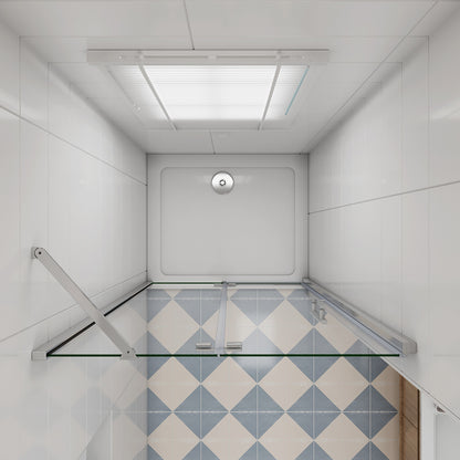 Drehtür mit Festteil Nische Duschkabine Dusche NANO Glas 100 x 195 cm