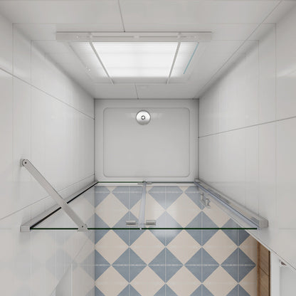 Drehtür mit Festteil Nische Duschkabine Dusche NANO Glas 80 x 195 cm