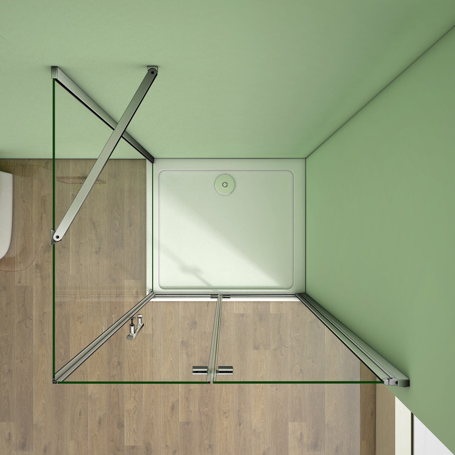 Duschkabine Falttür Drehfalttür Glas