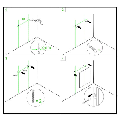 LED Badspiegel SENSOR-Schalter 80-100 cm Wandspiegel mit Beleuchtung Beschlagfrei Kaltweiß