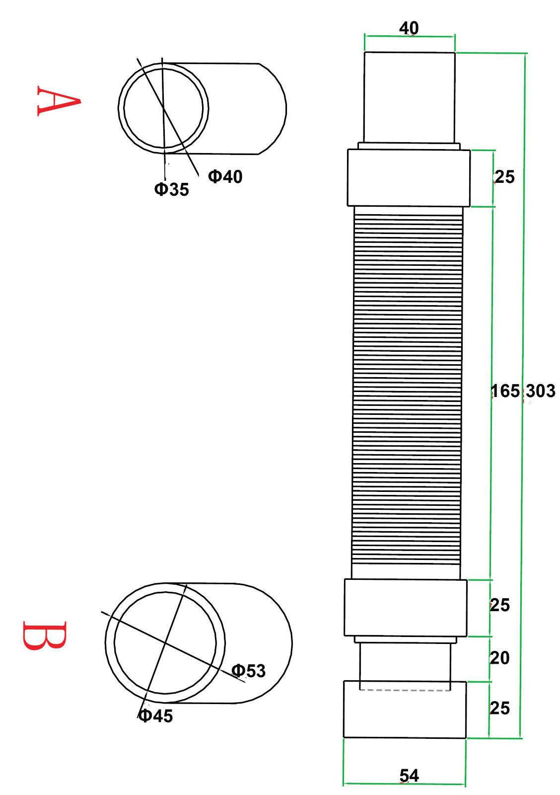 Duschschläuche Ablaufschlauch für Dusche Ablaufgarnitur Duschtasse/Duschwanne
