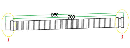 Duschschläuche Ablaufschlauch für Dusche Ablaufgarnitur Duschtasse/Duschwanne
