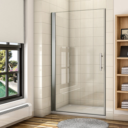 80 x 185 cm Duschtür Nische Schwingtür Glastür Duschabtrennung Duschwand Dusche