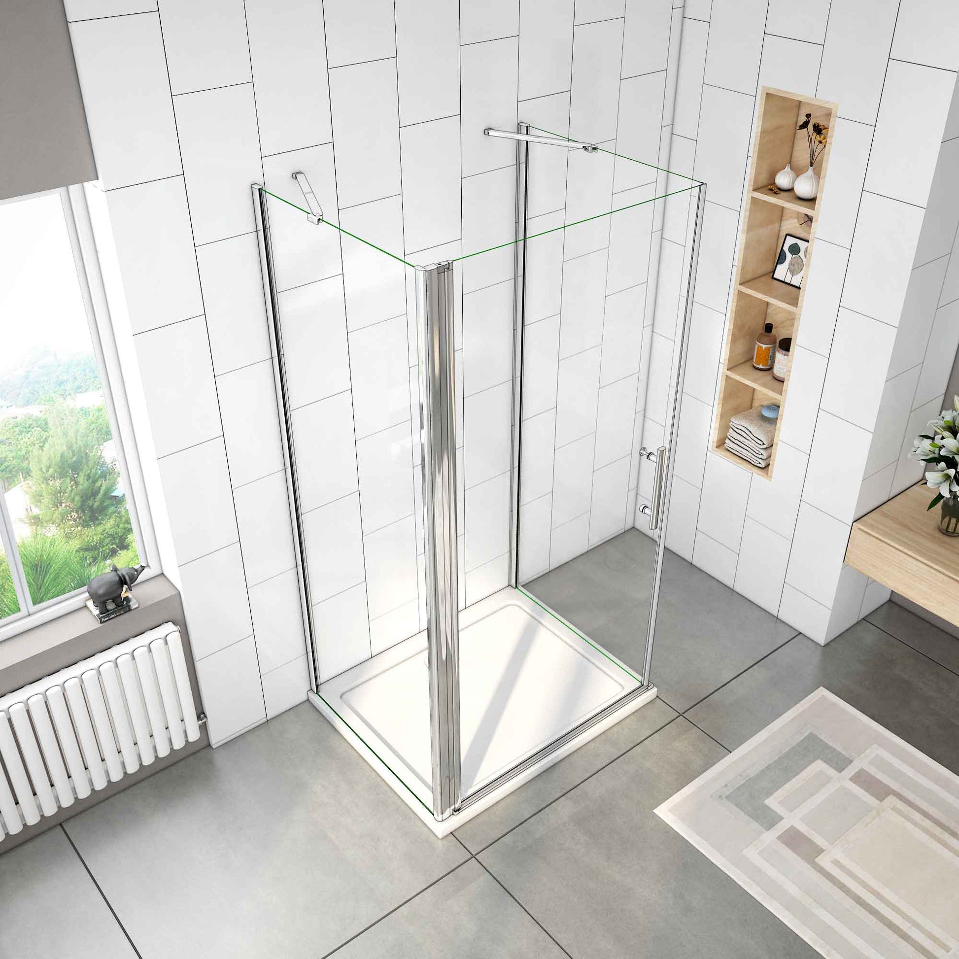 Duschkabine Falttür Drehfalttür Glas