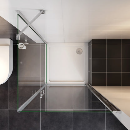 Duschkabine Falttür Drehfalttür Glas