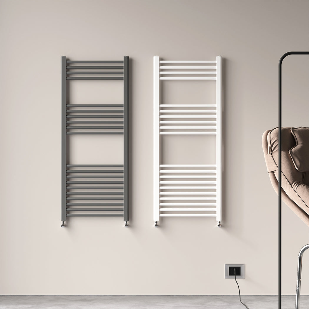 Badheizkörper Seitenanschluss Heizkörper Handtuchtrockner Weiß/Anthrazit Gerade